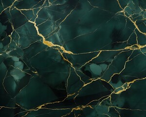 a green and gold marble