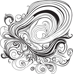 gray stream of smoke wavy along a curve on 