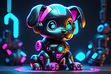 Fototapeta premium cute puppy cartoon character