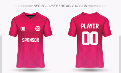 Naklejka premium Soccer jersey sport t-shirt with front and back design for sublimation