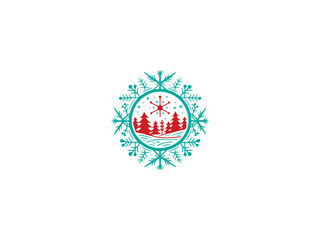 Christmas logo premium vector, vector and illustration, 