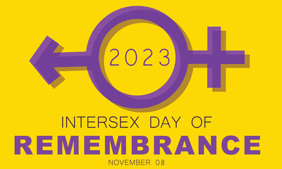 Obraz premium Intersex Day of Remembrance. background, banner, card, poster, template. Vector illustration.