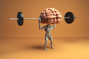 cartoon brain workoout