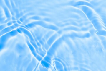 Abstract blue transparent water shadow surface texture natural ripple background