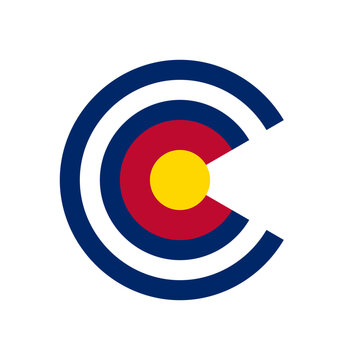 recommend clip art: colorado flag logo design. vector illustration isolated on white background