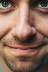 close up of human face