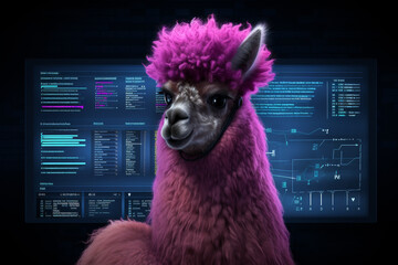 Llama chat wallpaper for AI Model.