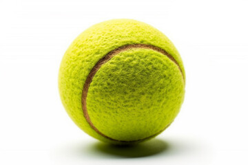 Tennis ball isolated on white background.Generative Ai.
