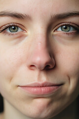 close up of human face