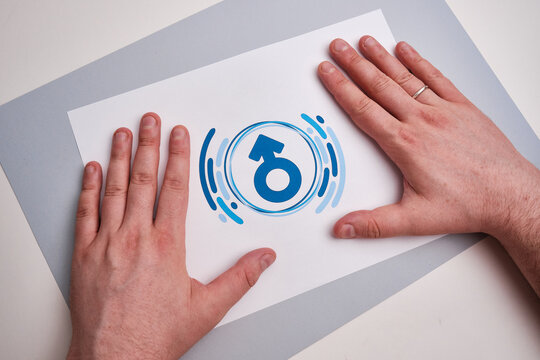 National Men's Health Month in June. Celebrated in United States. Educational program that teaches you how to work on your body. Healthy eating, exercise and disease prevention. Medical vector poster