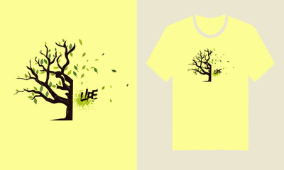 yellow elegant T-Shirt design template