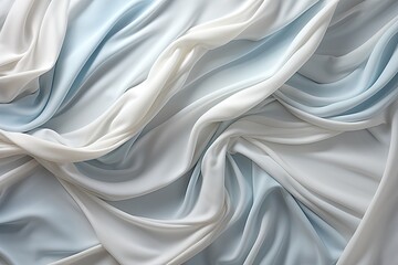 White and grey fabric curves wave lines background. texture for web design. Generative AI