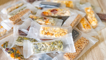 modified snack bar, Useful appetizers from legumes and cereals.