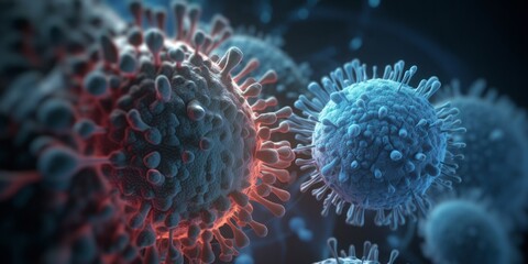 Biological Dynamics Image of Disease, Healthy Virus, and Cell at the Cellular Level