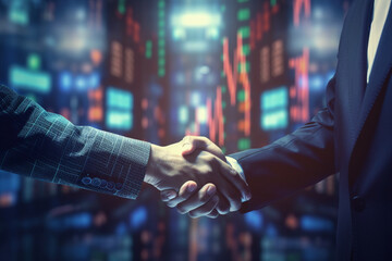 Doing business, done deal, shaking hands, business, AI generated