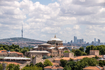 Naklejka premium Hagia Irene is an Eastern Orthodox church located in the outer courtyard of Topkapı Palace in Istanbul It is the oldest known church in the city and the only Byzantine church in Istanbul