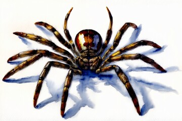 Obraz premium A Close Up Of A Spider On A White Background