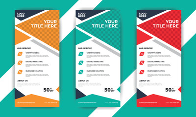 Corporate dl flyer template rack card design