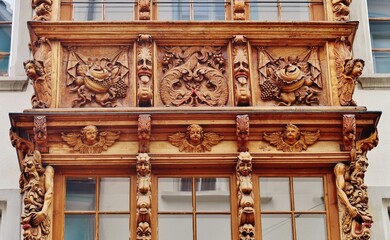 Erker, Detail, Altstadt, St. Gallen, Schweiz