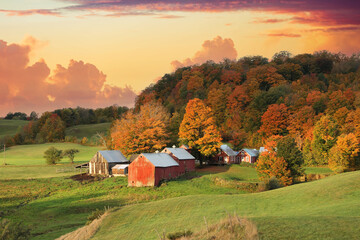 The Jenne Farm in Vermont during autumn.