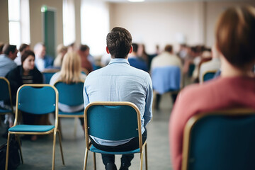  person attending a mental health seminar or workshop.
