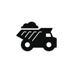Dump truck icon isolated on white background
