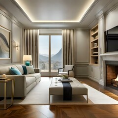 living rooms  generative by AI technology