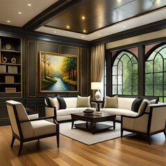 living rooms  generative by AI technology