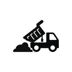 Dump truck icon isolated on white background