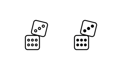 Dice icon design with white background stock illustration