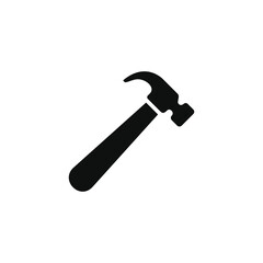 Hammer icon isolated on white background