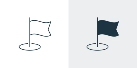 Foto op Plexiglas flag icon vector. Milestone concept line icon illustration © Masum Bhuiyan