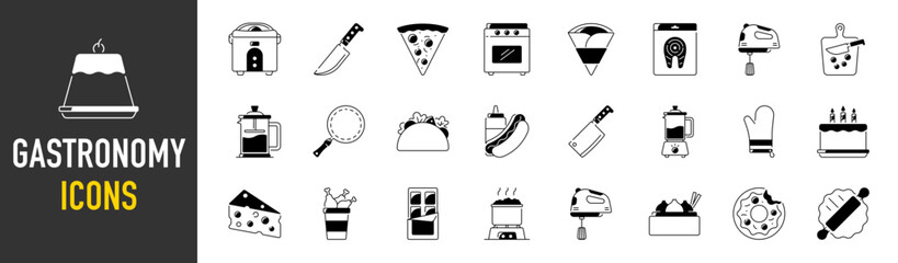 Gastronomy, food, drink, lunch, meal, icon pack, icon pack
