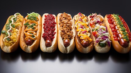 Hotdog pattern Background