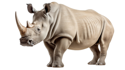 rhino isolated on white background
