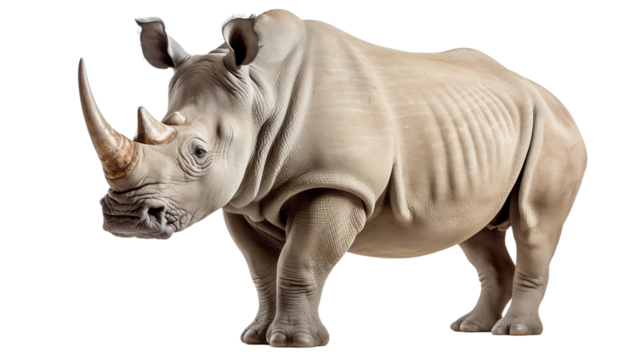 rhino isolated on white background