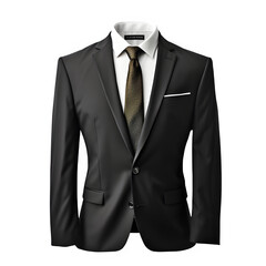 tuxedo suit mockup on transparent background ,tuxedo isolated cut out ,generative ai