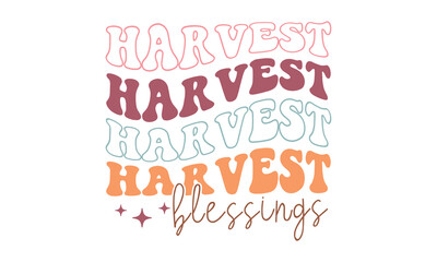 Naklejka premium Harvest Blessings SVG Craft Design.