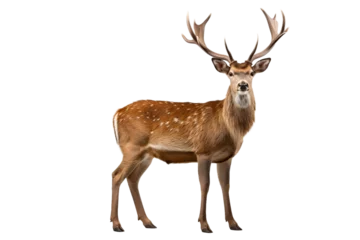 Papier Peint photo autocollant Cerf deer isolated on white background