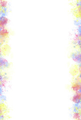 Fototapeta premium Abstract splash brush watercolor frame border decoration