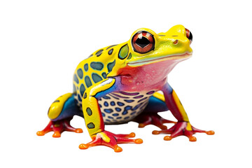 frog isolated on white background - obrazy, fototapety, plakaty