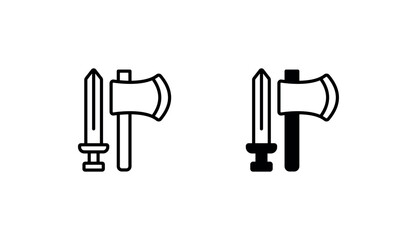 Battle icon design with white background stock illustration