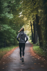 Fototapeta premium person running outdoor