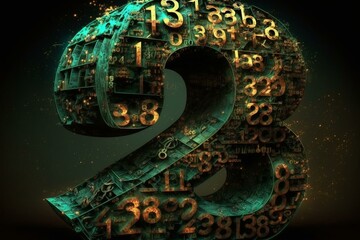 A unique numerical code. Generative AI - obrazy, fototapety, plakaty