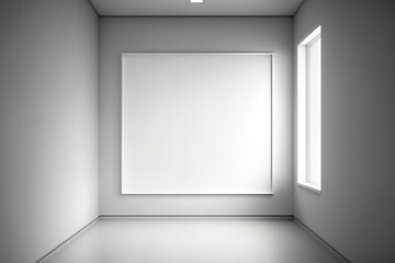 Bright, blank wall, design template. Generative AI