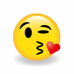 High quality emoticon vector on white background. Trending emoticon.