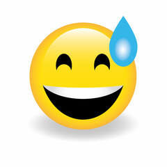 High quality emoticon vector on white background. Trending emoticon.