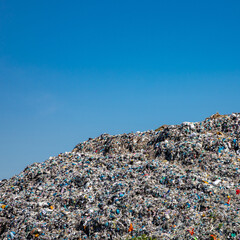 Garbage dump outside the city in the open air