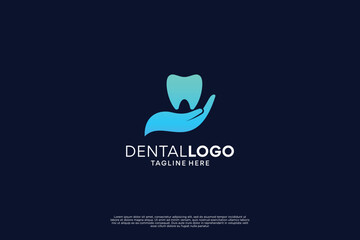 Dental health logo design. Dental care logo icon.