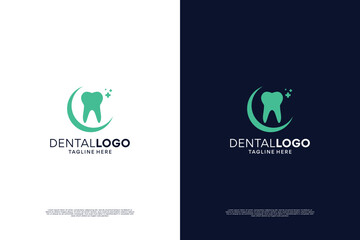 Dental clinic logo design. Dentist logo, Tooth icon.